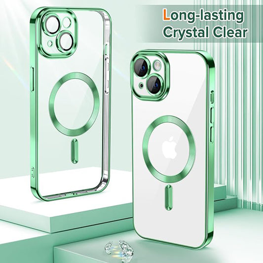 Ovitek MagSafe za Apple iPhone 13, Techsuit, Luxury Crystal, Svetlo zelena