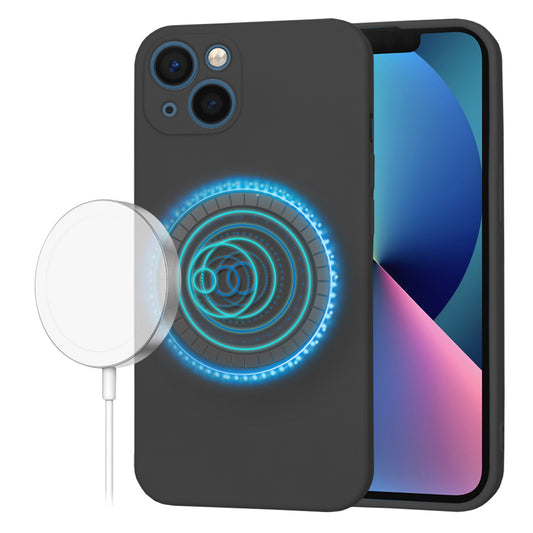 Ovitek MagSafe za Apple iPhone 13, Techsuit, SoftFlex, Črn