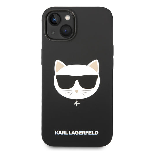 MagSafe Case for Apple iPhone 14 Plus, Karl Lagerfeld, Silicone Choupette's Head, Black