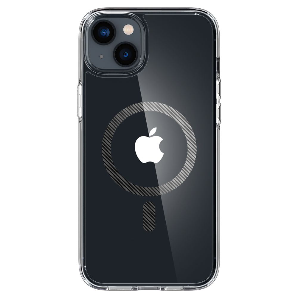 Ovitek MagSafe za Apple iPhone 14 Plus, Spigen, Ultra Hybrid Carbon, Prozoren