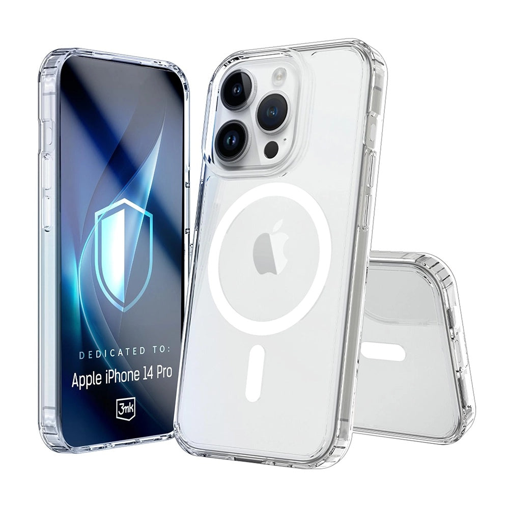 MagSafe ovitek za Apple iPhone 14 Pro, 3MK, Armor MagCase, Prozoren