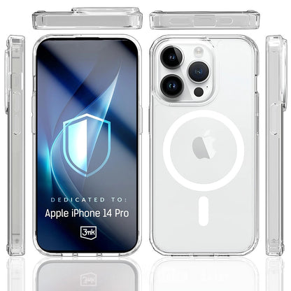 MagSafe ovitek za Apple iPhone 14 Pro, 3MK, Armor MagCase, Prozoren