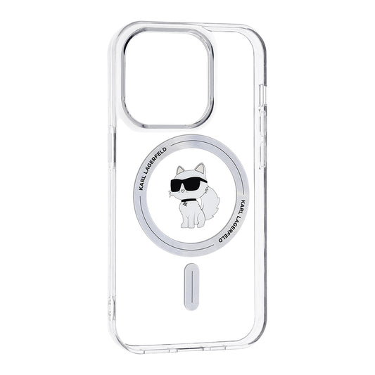 MagSafe Case for Apple iPhone 14 Pro, Karl Lagerfeld, IML Choupette, Transparent