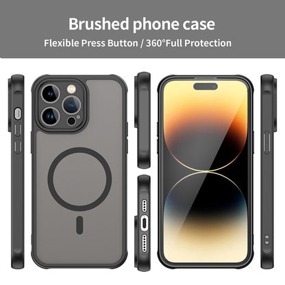 MagSafe Case for Apple iPhone 14 Pro Max, Techsuit, HaloFrost II, Black