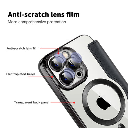 MagSafe Case for Apple iPhone 14 Pro Max, Techsuit, SmartMag Book, Black