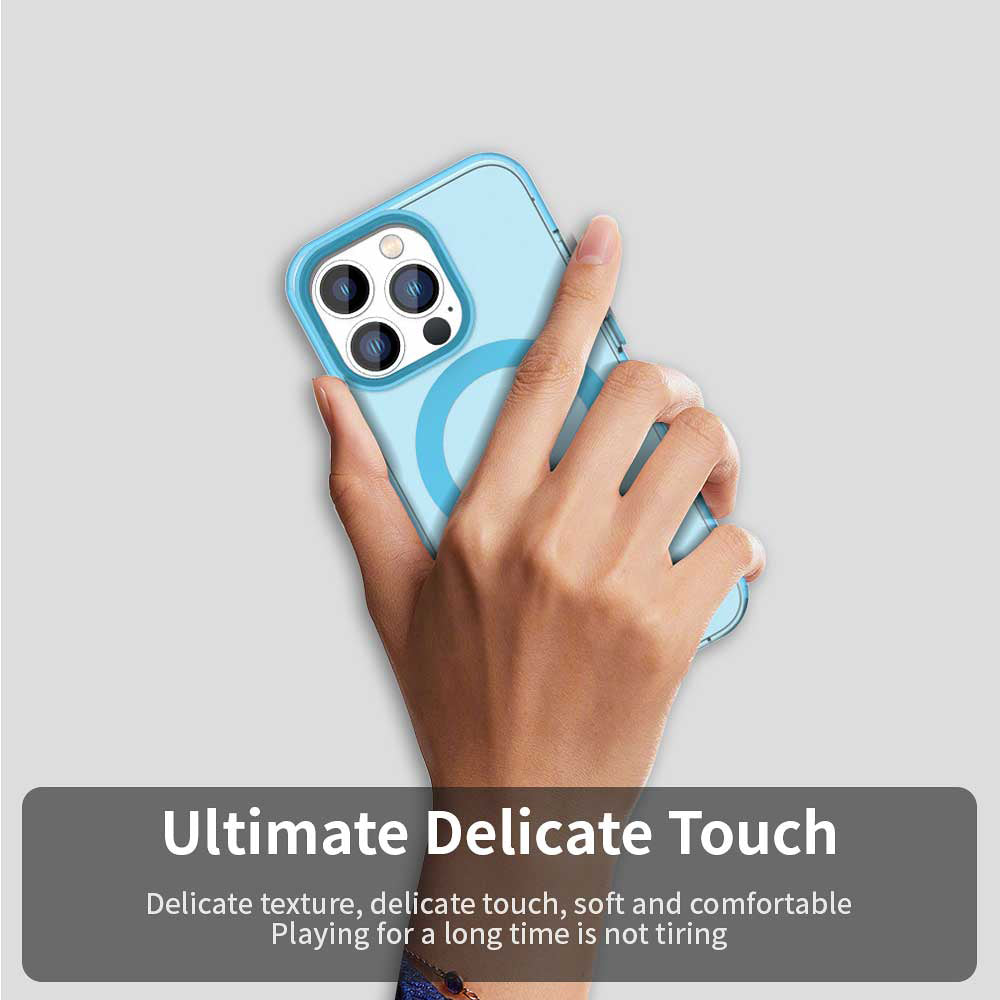 MagSafe ovitek za Apple iPhone 14 Pro, Techsuit, CandyCase, modra