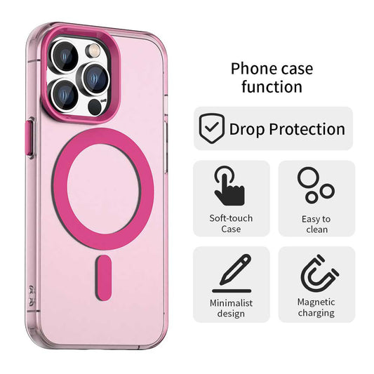 MagSafe ovitek za Apple iPhone 14 Pro, Techsuit, CandyCase, Roza