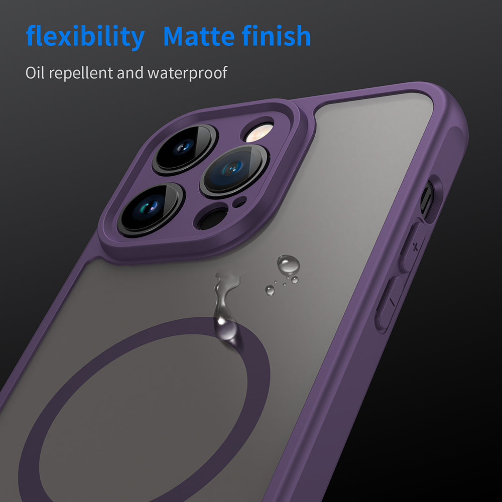 Ovitek MagSafe za Apple iPhone 14 Pro, Techsuit, HaloFrost II, vijoličen