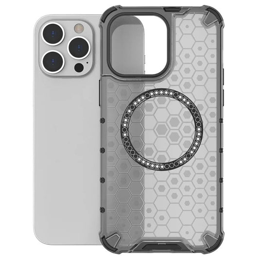 Ovitek MagSafe za Apple iPhone 14 Pro, Techsuit, HoneyComb Shield, bel