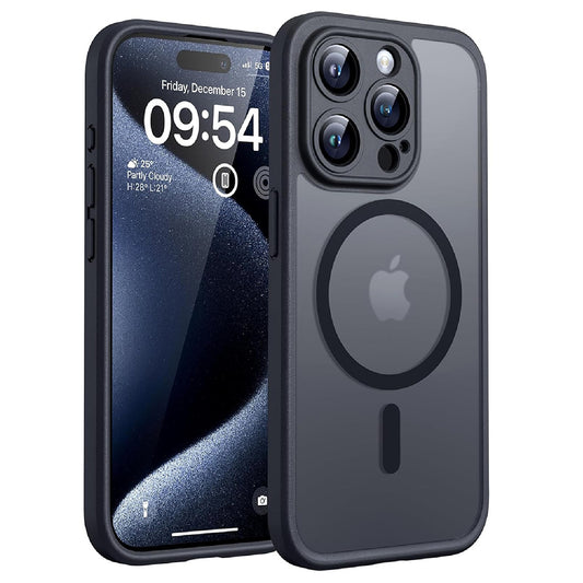 MagSafe ovitek za Apple iPhone 14 Pro, Techsuit, PureFrost, Črn