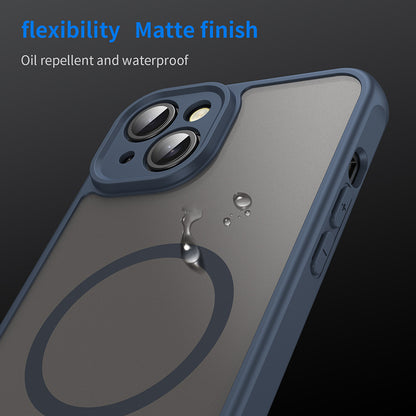MagSafe ovitek za Apple iPhone 14, Techsuit, HaloFrost II, Temno modra
