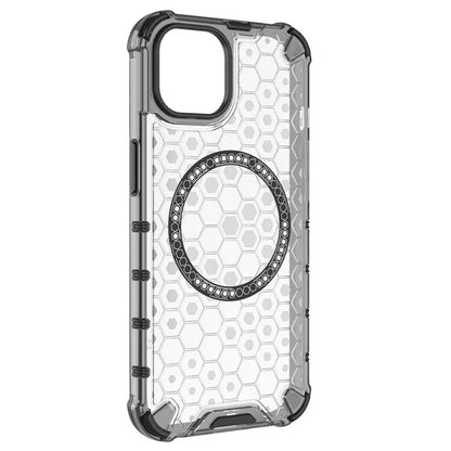 Ovitek MagSafe za Apple iPhone 14, Techsuit, HoneyComb Shield, Bela