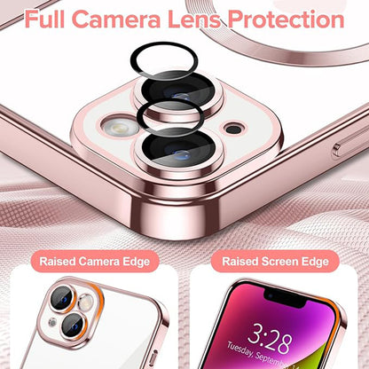 Ovitek MagSafe za Apple iPhone 14, Techsuit, Luxury Crystal, Roza