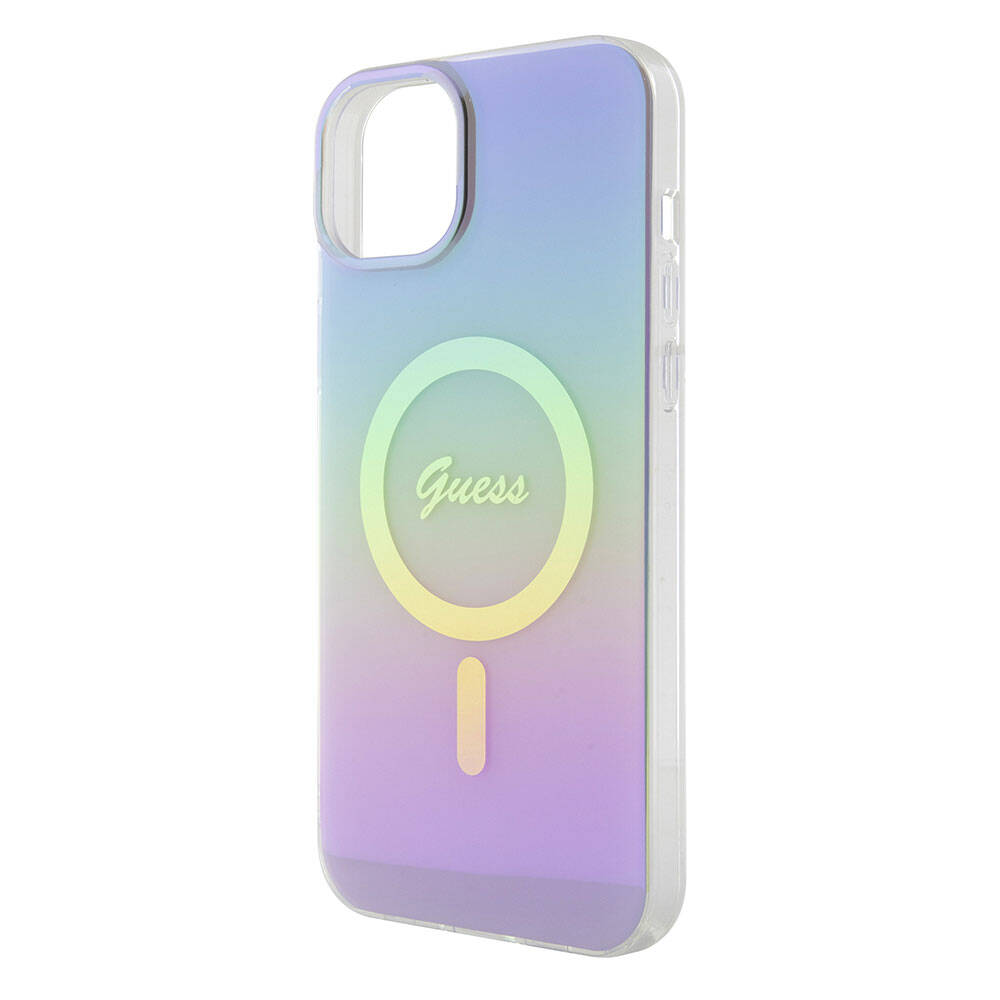 Ovitek MagSafe za Apple iPhone 15, Guess, IML Iridescent, Vijolična