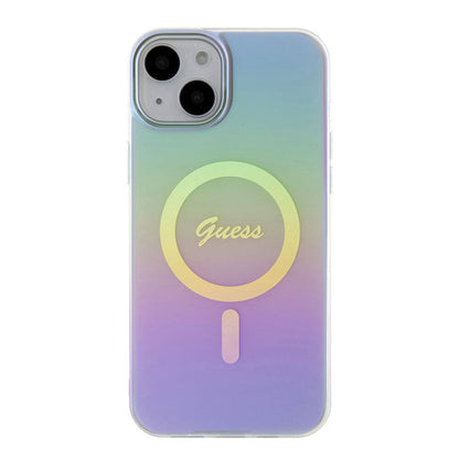 Ovitek MagSafe za Apple iPhone 15, Guess, IML Iridescent, Vijolična