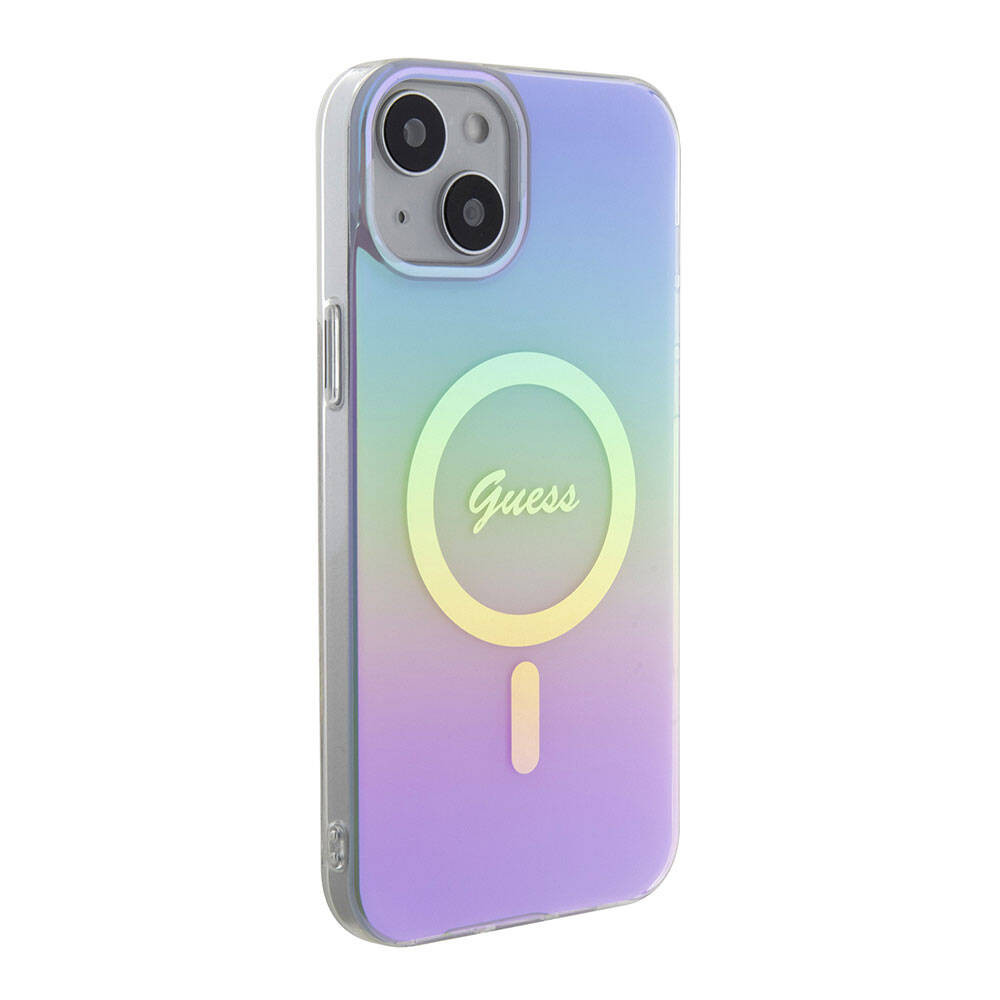 Ovitek MagSafe za Apple iPhone 15, Guess, IML Iridescent, Vijolična