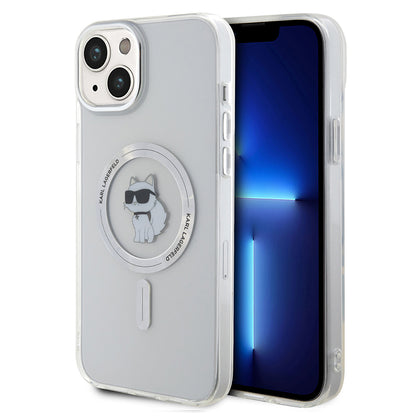 Ovitek MagSafe za Apple iPhone 15 Plus / 14 Plus, Karl Lagerfeld, IML Choupette, Prozoren