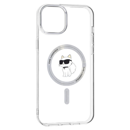 Ovitek MagSafe za Apple iPhone 15 Plus / 14 Plus, Karl Lagerfeld, IML Choupette, Prozoren