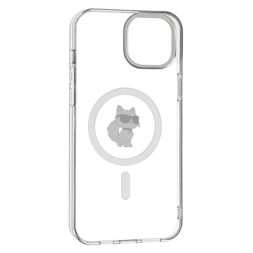 Ovitek MagSafe za Apple iPhone 15 Plus / 14 Plus, Karl Lagerfeld, IML Choupette, Prozoren