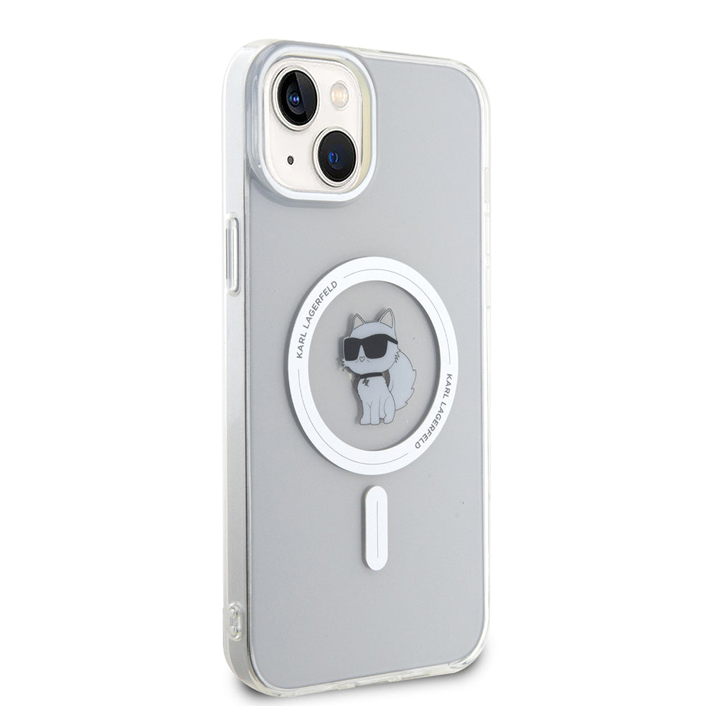 Ovitek MagSafe za Apple iPhone 15 Plus / 14 Plus, Karl Lagerfeld, IML Choupette, Prozoren