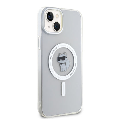 Ovitek MagSafe za Apple iPhone 15 Plus / 14 Plus, Karl Lagerfeld, IML Choupette, Prozoren