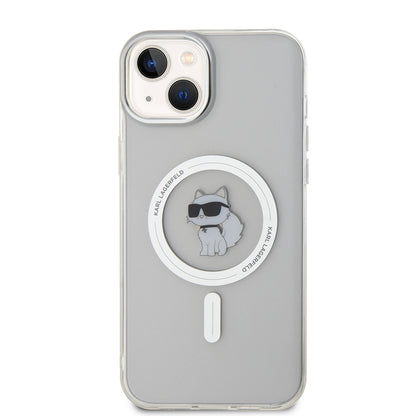 Ovitek MagSafe za Apple iPhone 15 Plus / 14 Plus, Karl Lagerfeld, IML Choupette, Prozoren