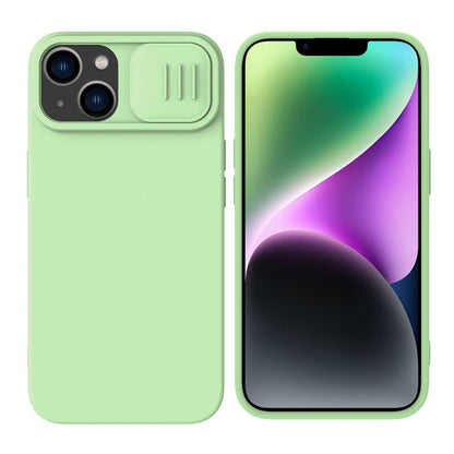 MagSafe ovitek za Apple iPhone 15 Plus, Nillkin, CamShield Silky, Svetlo zelena
