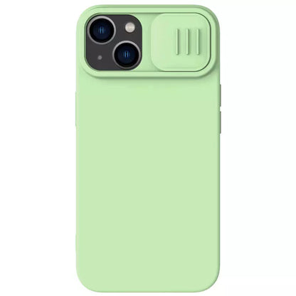 MagSafe ovitek za Apple iPhone 15 Plus, Nillkin, CamShield Silky, Svetlo zelena