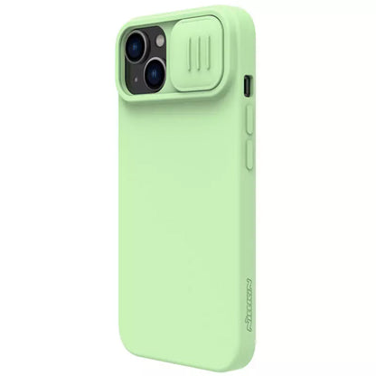 MagSafe ovitek za Apple iPhone 15 Plus, Nillkin, CamShield Silky, Svetlo zelena