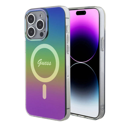 Ovitek MagSafe za Apple iPhone 15 Pro, Guess, IML Iridescent, Večbarven