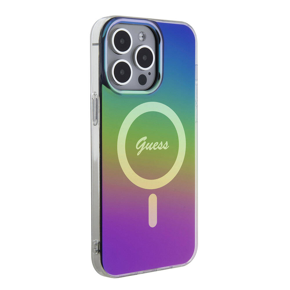 Ovitek MagSafe za Apple iPhone 15 Pro, Guess, IML Iridescent, Večbarven