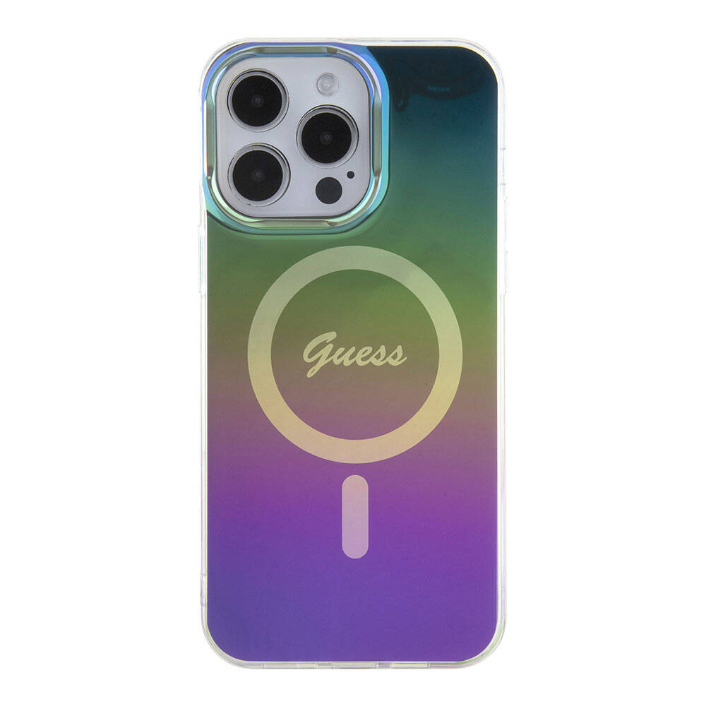 Ovitek MagSafe za Apple iPhone 15 Pro, Guess, IML Iridescent, Večbarven