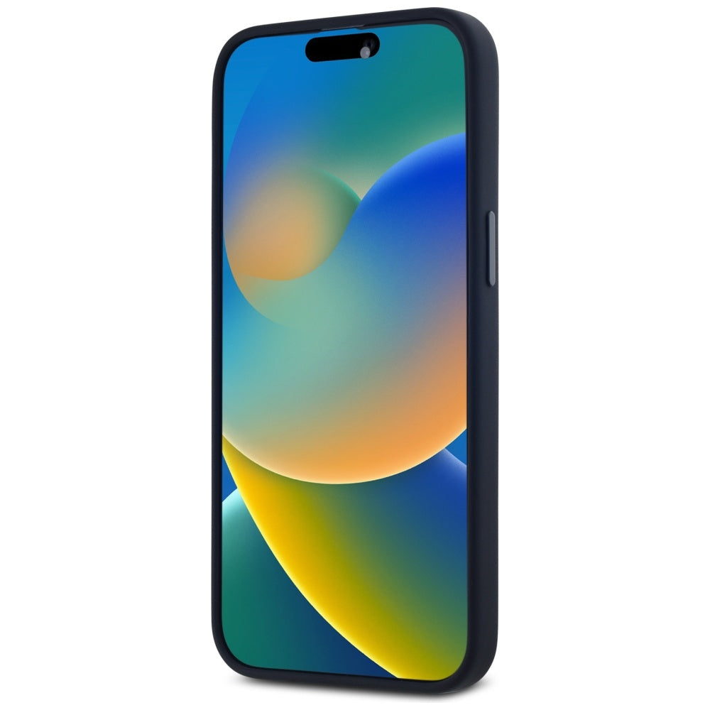 Ovitek MagSafe za Apple iPhone 15 Pro, Karl Lagerfeld, Silicone Shadow Metal Initial, črn