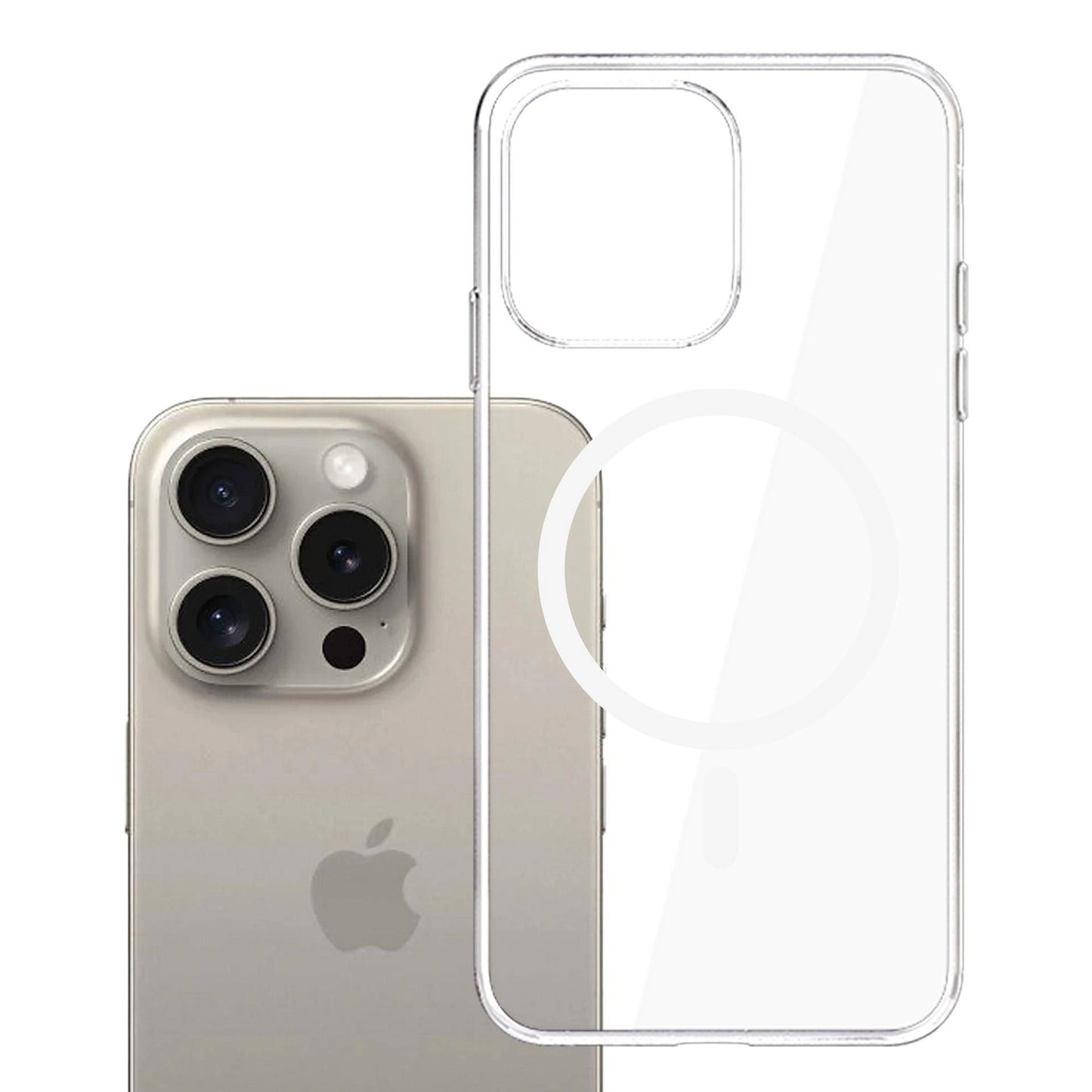 MagSafe ovitek za Apple iPhone 15 Pro Max, 3MK, Clear MagCase, Prozoren