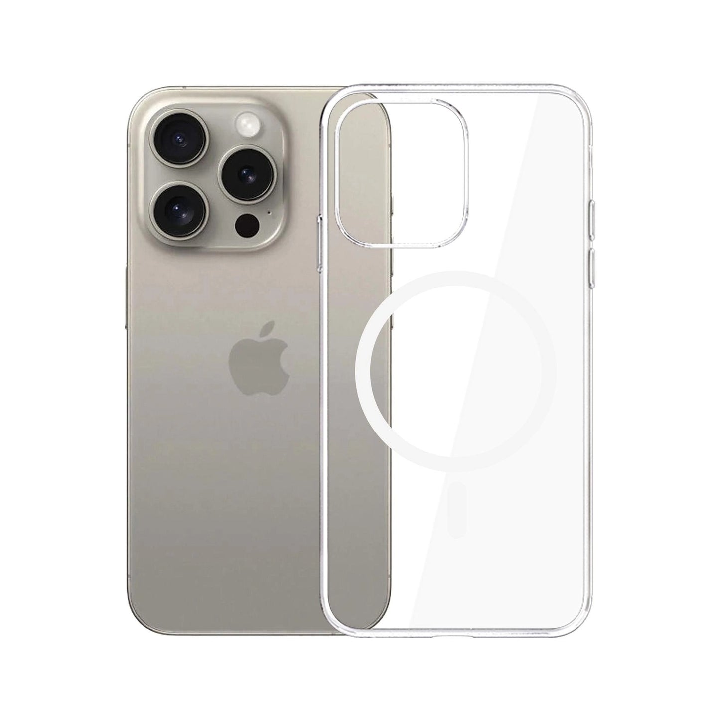 MagSafe ovitek za Apple iPhone 15 Pro Max, 3MK, Clear MagCase, Prozoren