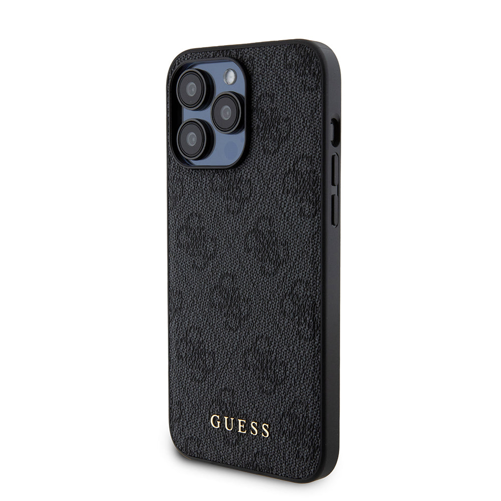 Ovitek MagSafe za Apple iPhone 15 Pro Max, Guess, Powerbank 4G Metal Logo, Črn