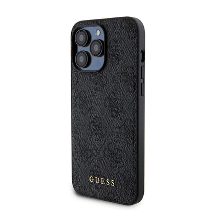 Ovitek MagSafe za Apple iPhone 15 Pro Max, Guess, Powerbank 4G Metal Logo, Črn