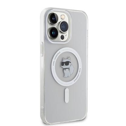MagSafe Case for Apple iPhone 15 Pro Max, Karl Lagerfeld, IML Choupette, Transparent