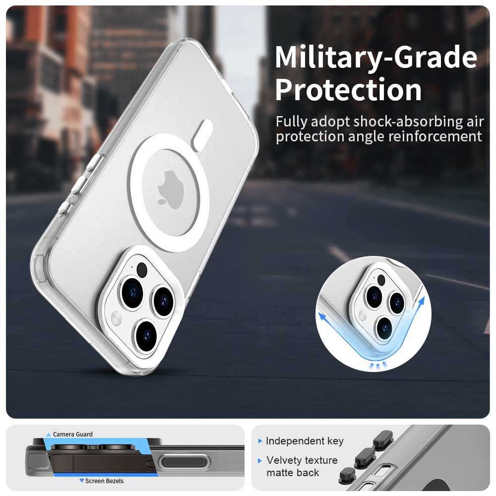 MagSafe ovitek za Apple iPhone 15 Pro Max, Techsuit, CandyCase, Bela