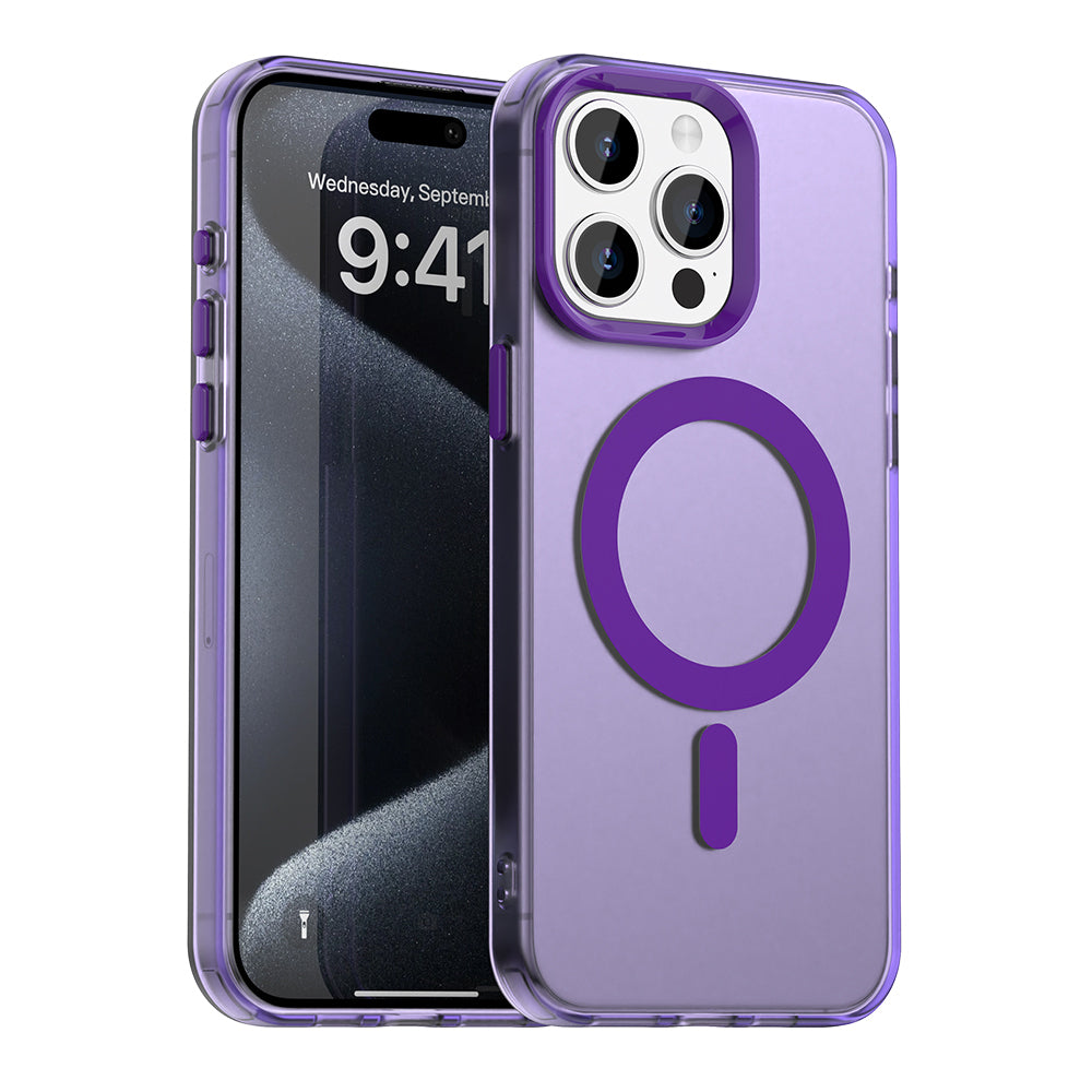 MagSafe ovitek za Apple iPhone 15 Pro Max, Techsuit, CandyCase, Vijoličen