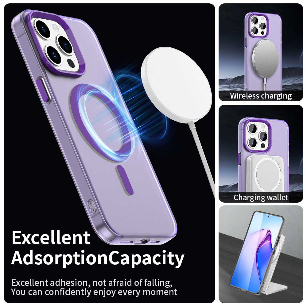 MagSafe ovitek za Apple iPhone 15 Pro Max, Techsuit, CandyCase, Vijoličen