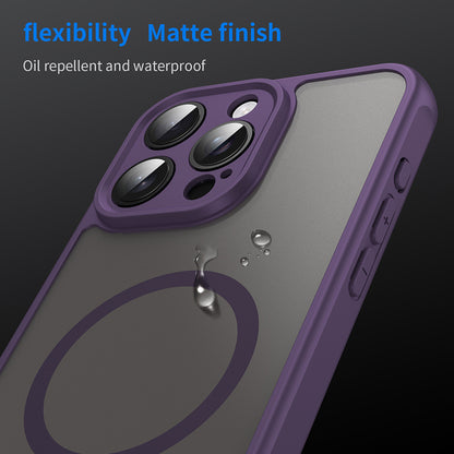Ovitek MagSafe za Apple iPhone 15 Pro Max, Techsuit, HaloFrost II, Vijoličen