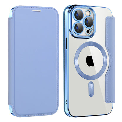 Ovitek MagSafe za Apple iPhone 15 Pro Max, Techsuit, SmartMag Book, Bleu