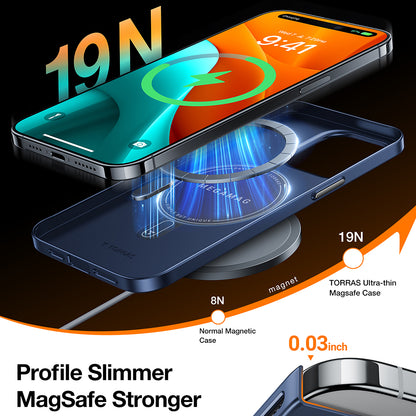 MagSafe Case for Apple iPhone 15 Pro Max, Torras, OriginFit, Navy Blue