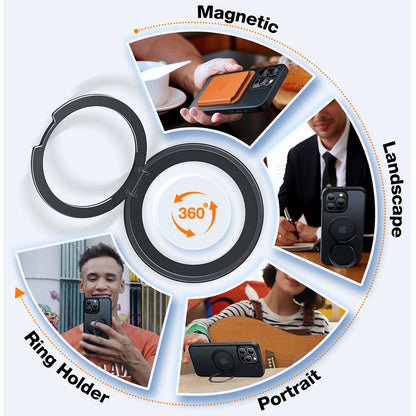 Ovitek MagSafe za Apple iPhone 15 Pro Max, Torras, Ostand Pro, Črn