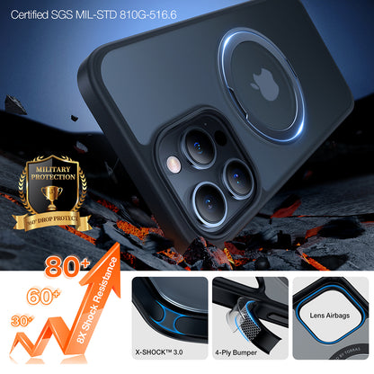 Ovitek MagSafe za Apple iPhone 15 Pro Max, Torras, Ostand Pro, Črn