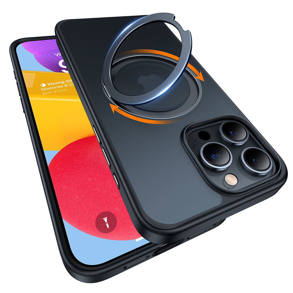 Ovitek MagSafe za Apple iPhone 15 Pro Max, Torras, Ostand Pro, Črn