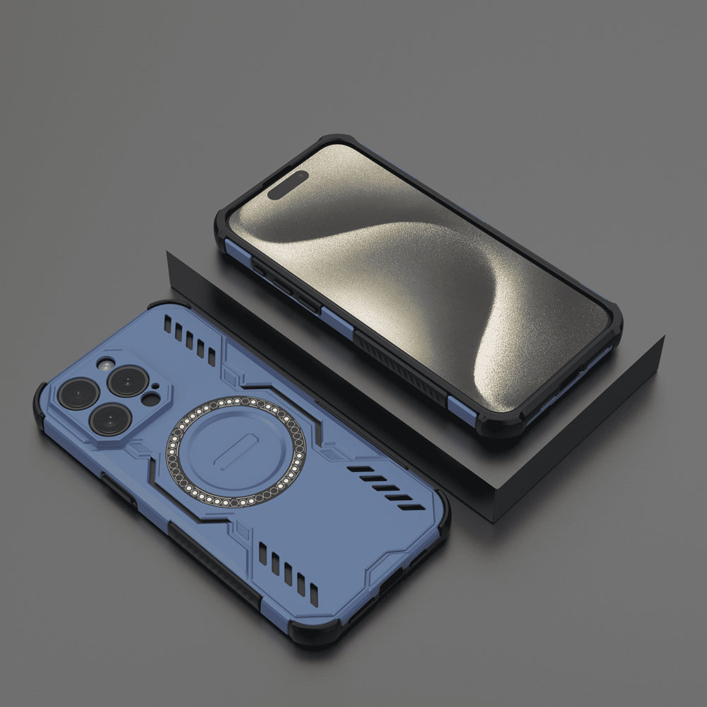MagSafe ovitek za Apple iPhone 15 Pro, Techsuit, ArmorMag, modra