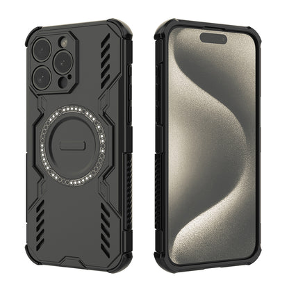 MagSafe ovitek za Apple iPhone 15 Pro, Techsuit, ArmorMag, Črn