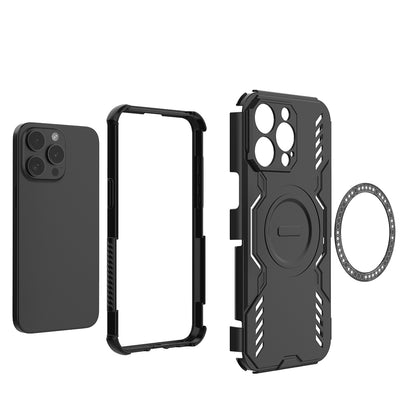 MagSafe ovitek za Apple iPhone 15 Pro, Techsuit, ArmorMag, Črn